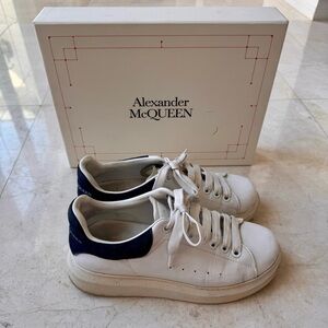 Alexander McQueen White Sneakers with Navy Accents size 38